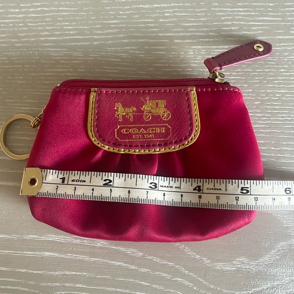 Set of 2 Coach Fuchsia and Black Coin Purse Wallet - Picture 12 of 16